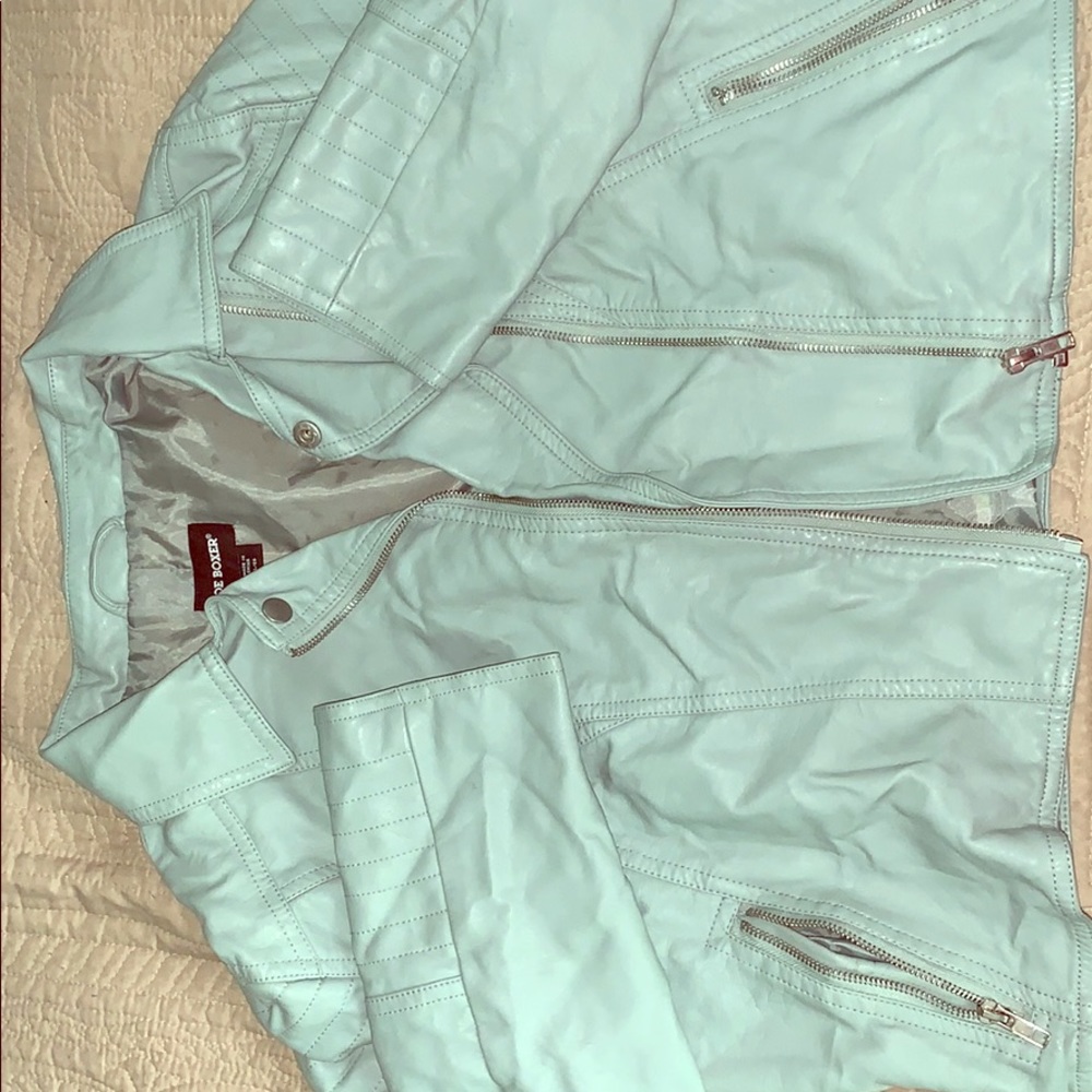 Faux Leather short sleeve jacket